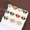 Brass Micro Pave Cubic Zirconia Finger Rings RJEW-C152-01G-1