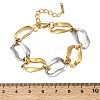 Two Tone 304 Stainless Steel Twisted Cable Chain Bracelets for Women BJEW-A169-08GP-5