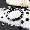 76Pcs Natural Lava Rock Round Beads for DIY Bracelet Making DIY-FS0002-01-6