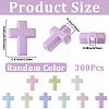 300Pcs Opaque Acrylic Beads SACR-SC0001-60-2