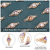   24Pcs 4 Style Brass Micro Pave Cubic Zirconia Links Connectors KK-PH0002-38-6