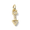 Brass Micro Pave Claer Cubic Zirconia Charms KK-H475-48G-1