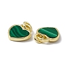 Natural Malachite Heart Charms G-G977-05G-04-3