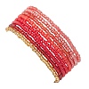 8Pcs Glass Seed Beads Stretch Bracelets for Women BJEW-MZ00268-4