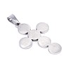 304 Stainless Steel Saint Benedict Medal Cross Pendants STAS-F012-12-4