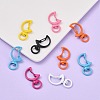 Spray Painted Alloy Swivel Snap Hooks Clasps PALLOY-T080-13-NR-5