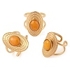 Oval Natural Agate Finger Rings RJEW-Z057-14G-05-4