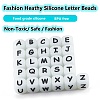 20Pcs Luminous Cube Letter Silicone Beads 12x12x12mm Square Dice Alphabet Beads with 2mm Hole Spacer Loose Letter Beads for Bracelet Necklace Jewelry Making JX437R-4