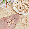 700Pcs 3 Styles Unfinished Wood Rondelle Beads WOOD-PA0001-50-3