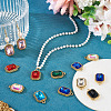 10Pcs UV Plating Alloy Pendants ALRI-TADJ0001-06-4