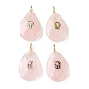 Natural Rose Quartz Pendants G-I391-04G-01-1
