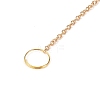 Wire Wrapped Natural Quartz Crystal & Brass Moon Pendant Decorations HJEW-K046-08G-06-5