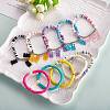 Polymer Clay Heishi Beads Stretch Charm Bracelets BJEW-SZ0001-33-2
