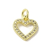 Real 18K Gold Plated Brass Pave Cubic Zirconia Pendants KK-M283-08B-01-1