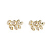 Alloy Leaf Cuff Earrings WG3D3A6-01-2