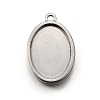 304 Stainless Steel Pendant Cabochon Settings STAS-S181-02P-E-1