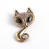 Fox Zinc Alloy Beads PALLOY-AD-61572-01AB-1