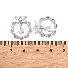 Brass Micro Pave Clear Cubic Zirconia Pendants KK-S389-08P-3