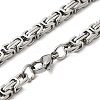Non-Tarnish 201 Stainless Steel Byzantine Chain Necklaces NJEW-V0313-02-2