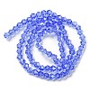 Transparent Electroplate Glass Beads Strands EGLA-A039-T2mm-A07-2