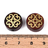 Natural Sandalwood Mala and Brass Finding Beads WOOD-T032-33B-3