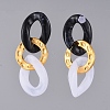 Imitation Gemstone Style Acrylic Dangle Earrings EJEW-JE03941-03-3