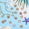 120Pcs Natural Akoya Shell Pendants SHEL-ME0001-01-4