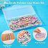 10Strands 10 Colors Handmade Polymer Clay Beads CLAY-TA0001-52-4