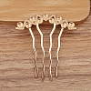 Alloy Hair Comb Findings PW-WG0DDBA-03-1