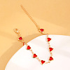Brass Heart Link Bracelets WH-WGA7DD3-01-4