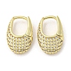 Teardrop Rack Plating Brass Micro Pave Cubic Zirconia Hoop Earrings for Women EJEW-F331-03G-1