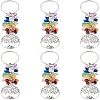 SUPERFINDINGS 6Pcs Natural Gemstone Keychain KEYC-FH0001-14-1