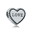 Vintage Handmade Polished Heart 316 Stainless Steel European Beads STAS-R082-AA525B-1