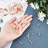 48Pcs Heart & Star & Moon & Geometry Alloy Stud Earring Findings PALLOY-PH0001-83LG-6