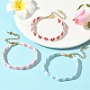 3Pcs 3 Colors Glass Seed Beaded Bracelets for Women BJEW-MZ00214-1