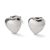 Non-Tarnish 304 Stainless Steel Heart Ear Studs for Women EJEW-P234-19P-1