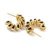 Rack Plating Brass Stud Earring EJEW-C102-41G-02-2