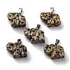 Natural Dalmatian Jasper Pendants G-B127-05P-08-2
