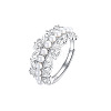 Brass & Imitation Pearl Cuff Open Rings for Women WGE0FB6-01-5