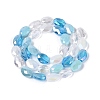 Electroplate Imitation Jade & Opaque & Transparent Glass Beads Strands EGLA-Q135-8x11MM-01D-3