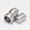 Tarnish Resistant Column 304 Stainless Steel Magnetic Clasps with Glue-in Ends LS-STAS-D070-09-2