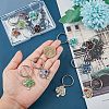 SUPERFINDINGS 14Pcs 7 Style Chip Gemstone Keychain KEYC-FH0001-17-3