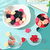 50Pcs 5 Colors Synthetic Coral Carved Beads CORA-SC0001-12-5