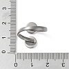 Non-Tarnish 304 Stainless Steel Open Cuff Ring Findings STAS-E124-05A-P-4