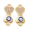 Alloy Blue Enamel Connector Charms ENAM-S003-02J-1