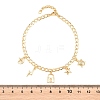 Brass Charm Bracelets BJEW-F545-01C-G-4