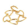 Hollow 304 Stainless Steel Link Chain Bracelets for Women BJEW-P393-02G-2