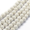 Synthetic Lava Rock Round Beads Strands X-G-E508-04-8mm-1-1