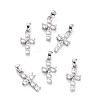 Brass Micro Pave Cubic Zirconia Pendants ZIRC-P089-21P-1