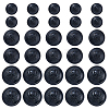 30Pcs 3 Styles Skull with Flat Round Alloy Shank Buttons BUTT-FH0001-038EB-1